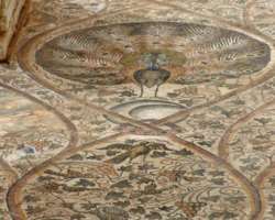 The mosaic floors are also found at the site and are different according to the value of the place like there are colored patterns of the seaward bath